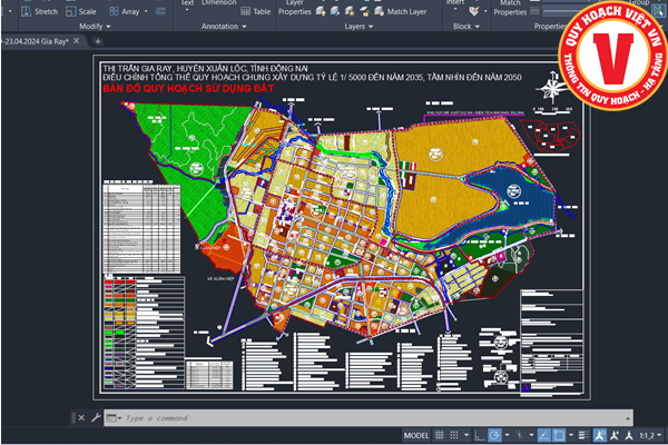 Điều chỉnh tổng thể quy hoạch chung xây dựng tỷ lệ 1/5.000  thị trấn Gia Ray, huyện Xuân Lộc, tỉnh Đồng Nai đến năm 2035, tầm nhìn đến năm 2050
