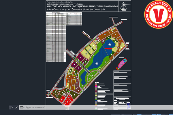 Điều chỉnh Quy hoạch phân khu tỷ lệ 1/2.000 Khu công viên văn hóa – đô thị Bàu Trũng, phường Nguyễn An Ninh, TP. Vũng Tàu