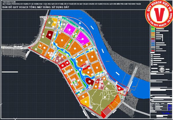 Quy hoạch phân khu xây dựng (tỷ lệ 1/2000) Khu 1 của Khu vực có ký hiệu số 1 thuộc Đồ án quy hoạch chung xây dựng khu du lịch ven biển phía Nam tỉnh Ninh Thuận